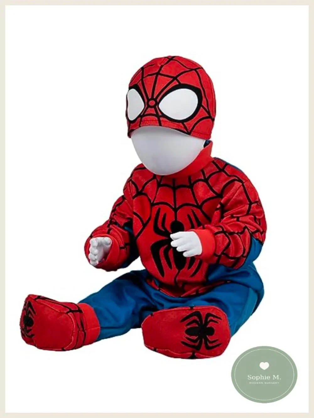 Spider-Man Infant Halloween Costume - Minky Fabric Jumpsuit with Non-Slip